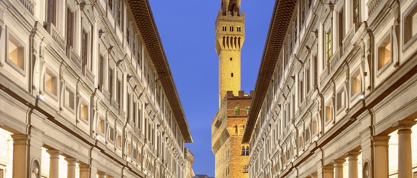 A view of the Uffizi Gallery, Florence