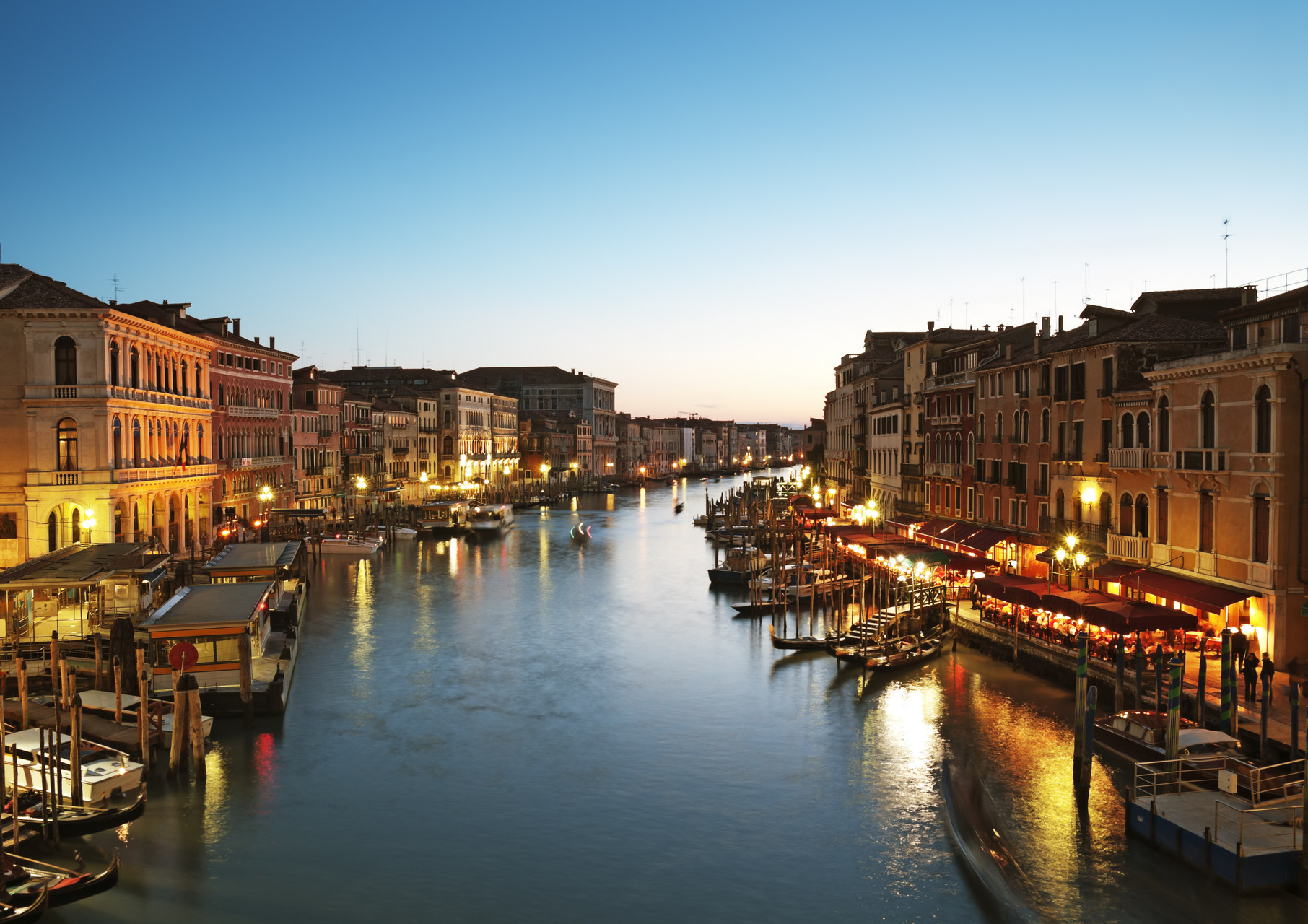 Glimpse from the Grand Canal, Venice, at dusk