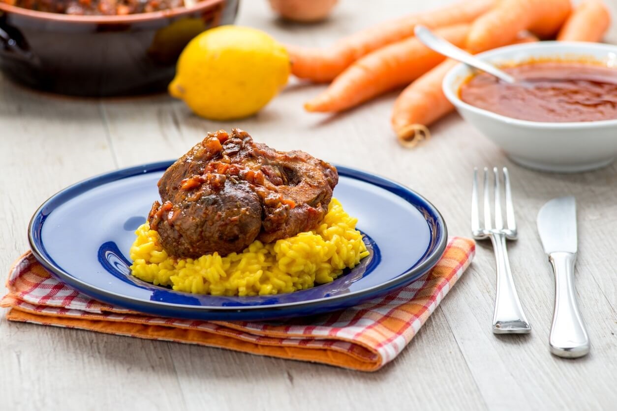 Ossobuco with risotto Milanese style