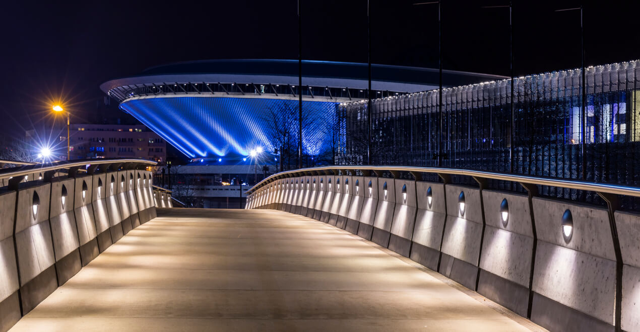 Spodek Arena in Katowice by night