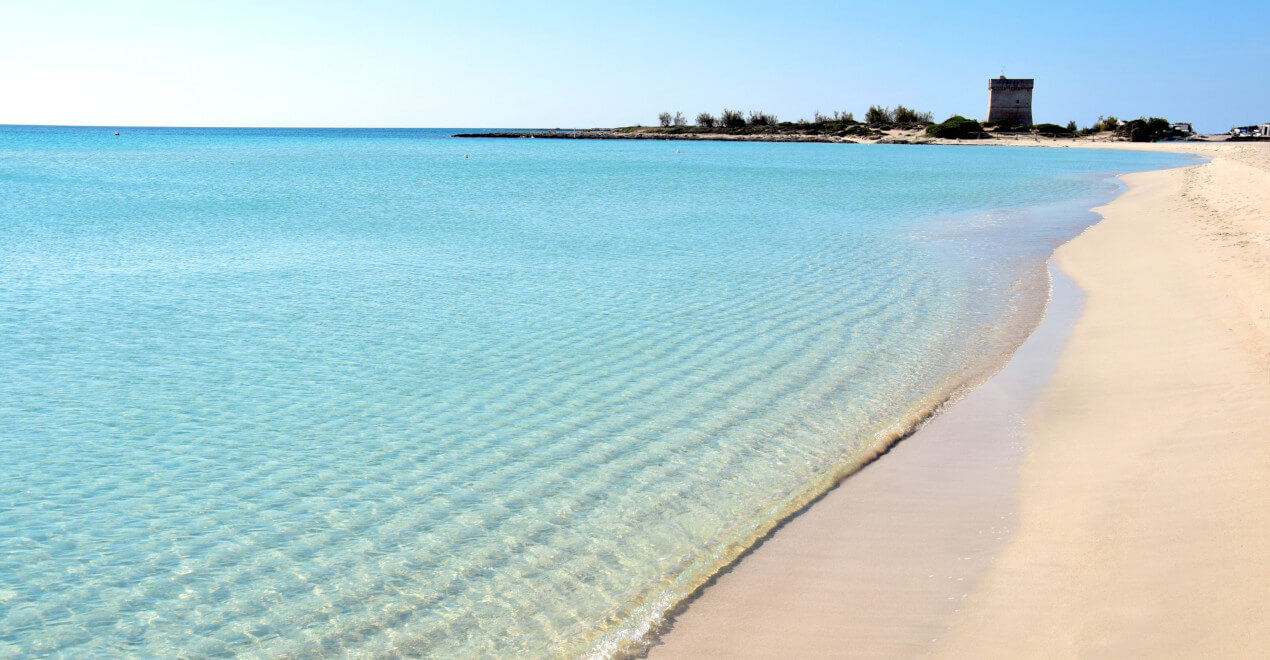 A crystal-clear beach on the Ionian Sea, Salento