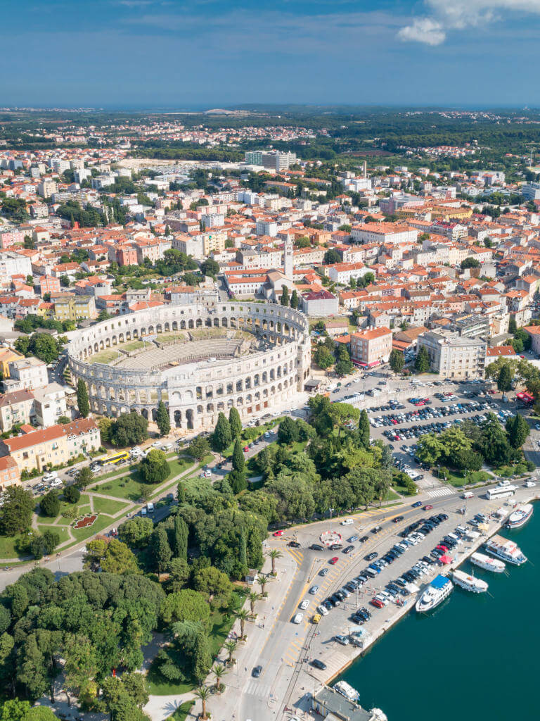 Pula overview, Croatia